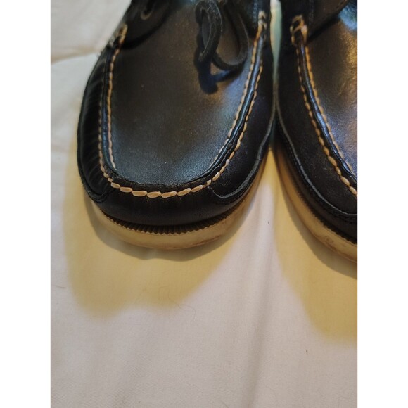 Polo Ralph Lauren Leather Boat Shoes - Men’s Size 11D - Black with Yellow... main image 5